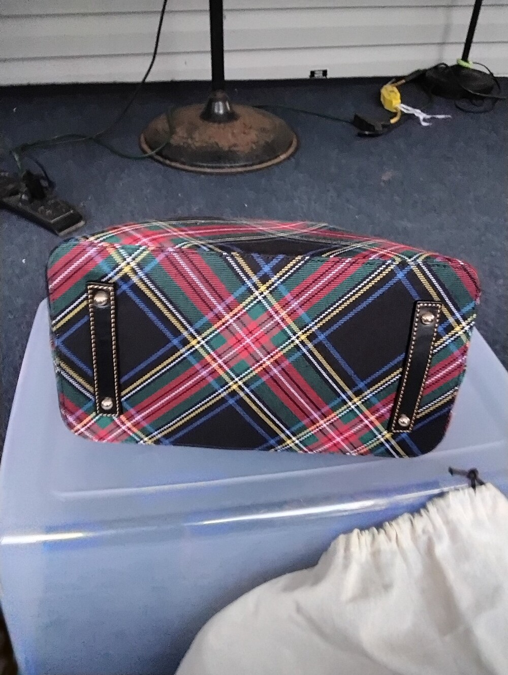 NWOT: Dooney & Bourke Large Windsor Celeste Tartan Plaid Satchel - Picture 3 of 7